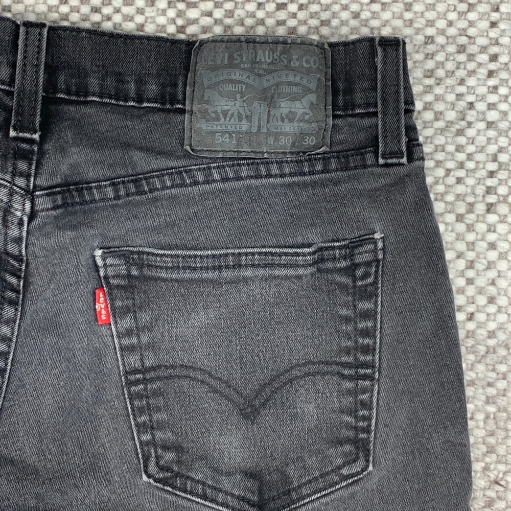 Levi's 511 Slim Fit Jeans Mens 30x30 Black Faded Denim 18181-0422